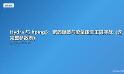 Featured image of post Hydra 与 hping3：密码爆破与流量压测工具实战（含完整参数表）